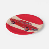 Red Pontiac Torpedo Pappteller (Schrägansicht)