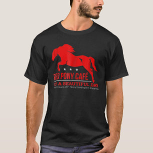 Red Pony Café - Niedliches Pferd T-Shirt