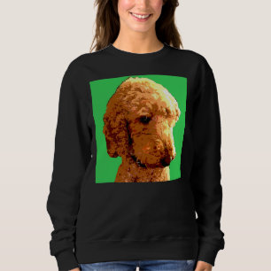 Red Poodle Green Sweatshirt