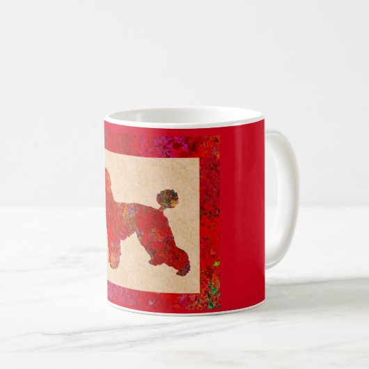 Red Poodle Kaffeetasse (VorderseiteRechts)