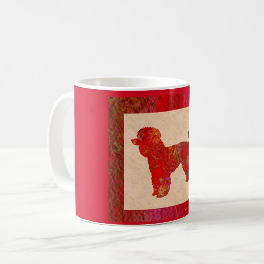 Red Poodle Kaffeetasse (Vorderseite Links)