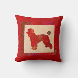Red Poodle Kissen