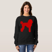Red Poodle Silhouette Sweatshirt (Vorne ganz)
