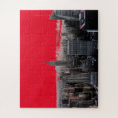 Red Pop Art New York City Manhattan Puzzle (Vertikal)