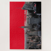 Red Pop Art New York City Manhattan Puzzle (Vertikal)