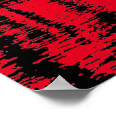 Red Pop Art New York City Manhattan Silhouette Poster (Ecke)