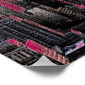 Red Pop Art New York City Poster Print (Ecke)