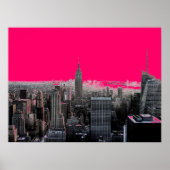 Red Pop Art New York City Poster Print (Vorne)