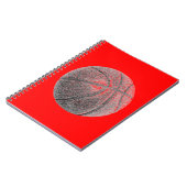 Red Pop Art Pencil Effekt Basketball Notebook Notizblock (Linke Seite)