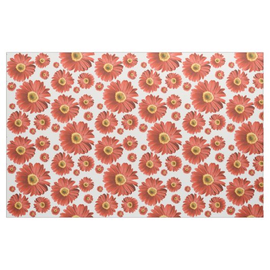 Red Pop Daisy Pattern Stoff (Yard (91,4 cm))