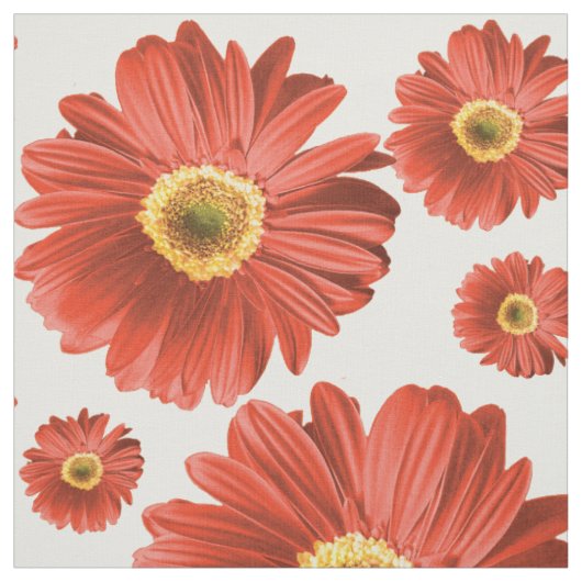 Red Pop Daisy Pattern Stoff (Muster)