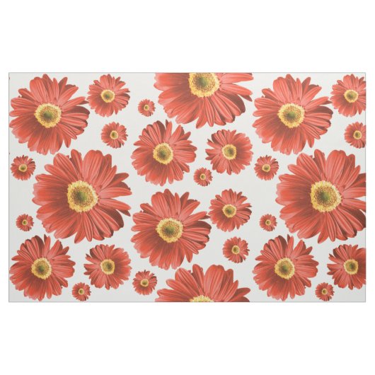 Red Pop Daisy Pattern Stoff (Fat Quarter (45,7 x 55,9 cm))