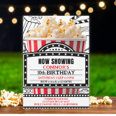 Red Popcorn Movie Night Party Invitation Einladung
