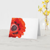 Red Poppe Blank Grußkarte Karte (Gelbe Blume)