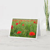 Red Poppe Blume Card Karte (Vorderseite)