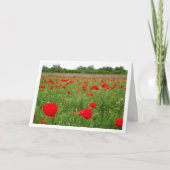 Red Poppe Blume Card Karte (Vorderseite)