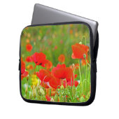 Red Poppe Blume Notebook-Tasche Laptopschutzhülle (Vorderseite Links)