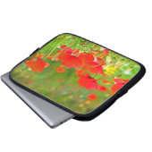 Red Poppe Blume Notebook-Tasche Laptopschutzhülle (Vorne Knopf)