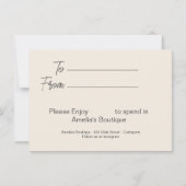 Red Poppe Business Certificate Card Einladung (Rückseite)