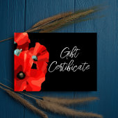 Red Poppe Business Certificate Card Einladung