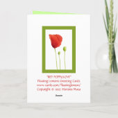 Red Poppe Liebe Card Karte (Rückseite)