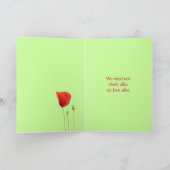Red Poppe Liebe Card Karte (Innenseite)