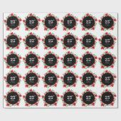 Red Poppies 25. Hochzeitstag Geschenkpapier (Flach)