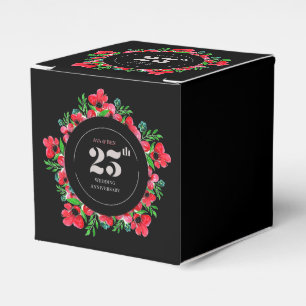 Red Poppies 25. Hochzeitstag Geschenkschachtel