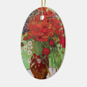 Red Poppies and Daisies von Vincent van Gogh Keramik Ornament (Links)