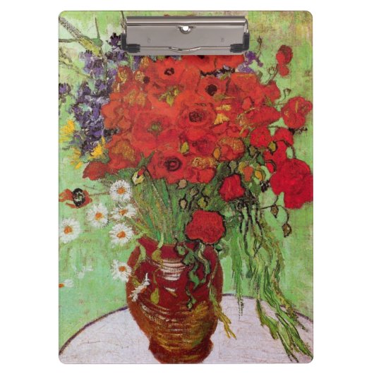 Red Poppies and Daisies von Vincent van Gogh Klemmbrett (Vorderseite)