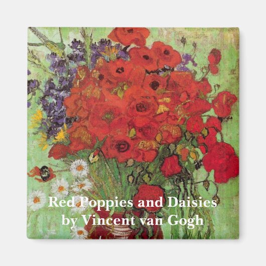 Red Poppies and Daisies von Vincent van Gogh Magnet (Vorne)