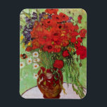 Red Poppies and Daisies von Vincent van Gogh Magnet<br><div class="desc">Stillleben: Red Poppies und Daisies von Vincent van Gogh ist ein Vintager Post-Impressionismus der schönen Kunst noch Leben Blumenmalerei. Ein wunderschönes Bouquet mit Blume aus rotem Mohn und Blume aus weißem Himmel, frisch aus dem Garten in einer dekorativen Vase. Über den Künstler: Vincent Willem van Gogh (1853-1890) war einer der...</div>