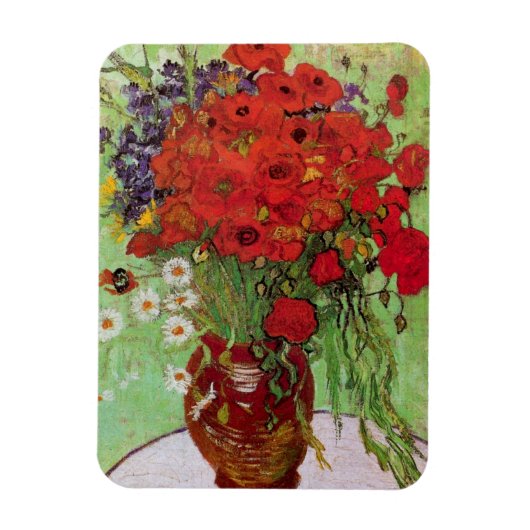 Red Poppies and Daisies von Vincent van Gogh Magnet (Vertikal)