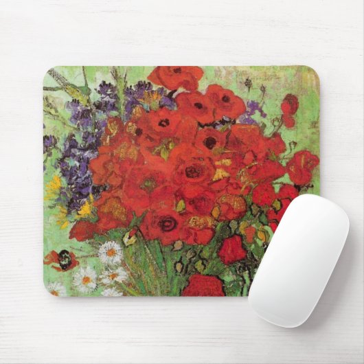 Red Poppies and Daisies von Vincent van Gogh Mousepad (Mit Mouse)