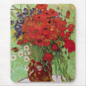 Red Poppies and Daisies von Vincent van Gogh Mousepad (Vorne)
