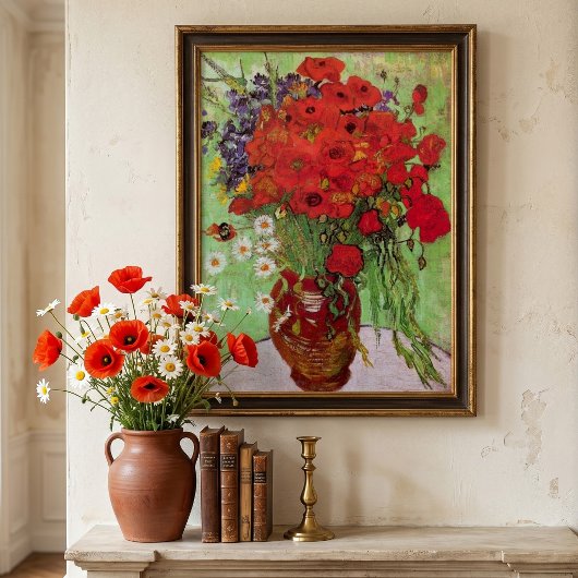 Red Poppies and Daisies von Vincent van Gogh Poster