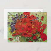 Red Poppies and Daisies von Vincent van Gogh Postkarte (Vorne/Hinten)