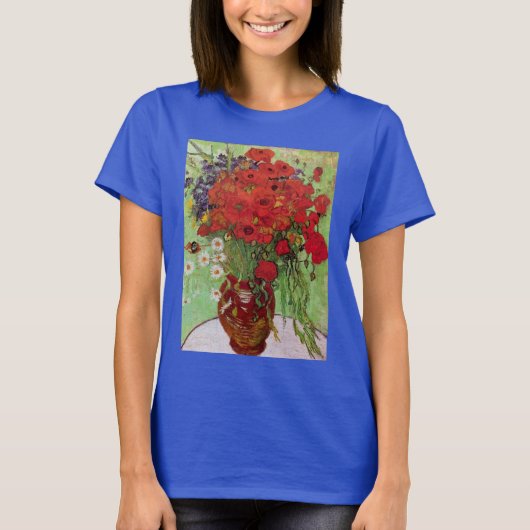 Red Poppies and Daisies von Vincent van Gogh T-Shirt (Vorderseite)