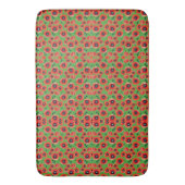 Red Poppies Apple Green Badematte (Vorderseite Vertikal)