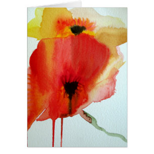 Red Poppies Aquarell Moderne Blumenkunst