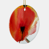 Red Poppies Aquarell Moderne Blumenkunst Keramik Ornament (Rechts)