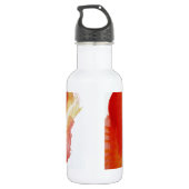 Red Poppies Aquarell Moderne Blumenkunst Trinkflasche (Rückseite)