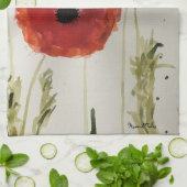 Red Poppies auf einem Teetücher / Küchentücher (Gefaltet)