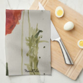 Red Poppies auf einem Teetücher / Küchentücher (Viertel Falte)