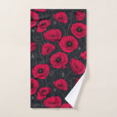 Red Poppies Badhandtuch Set (Handtuch)