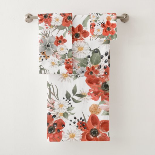 Red Poppies Badhandtuch Set (Insitu)