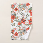 Red Poppies Badhandtuch Set (Handtuch)