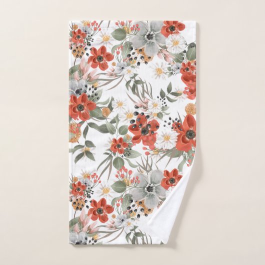 Red Poppies Badhandtuch Set (Handtuch)