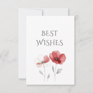 Red Poppies Best Wish Dankeskarte