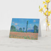 Red Poppies Blue Sky by Monet - Mohnfeld Karte (Gelbe Blume)